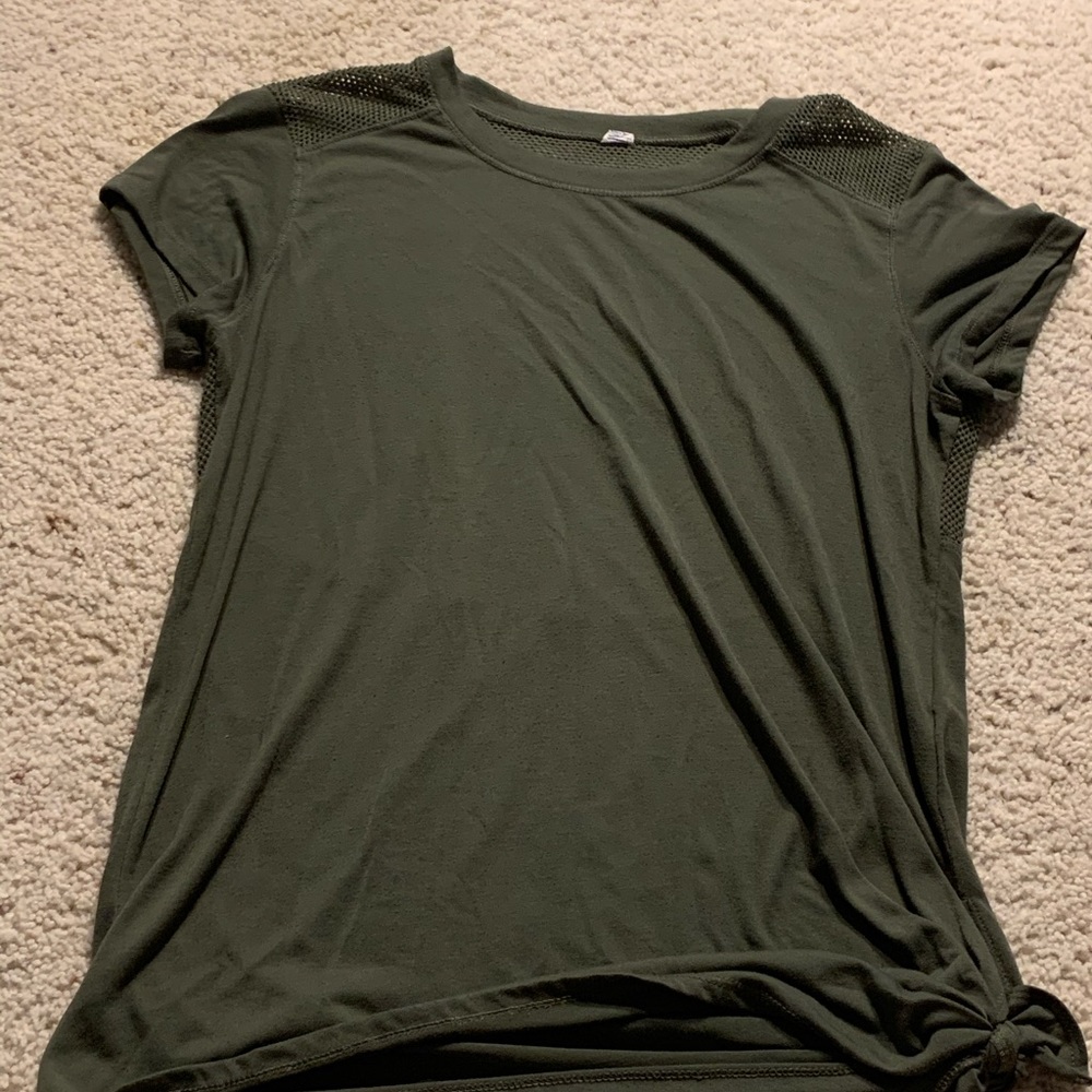 Green workout top